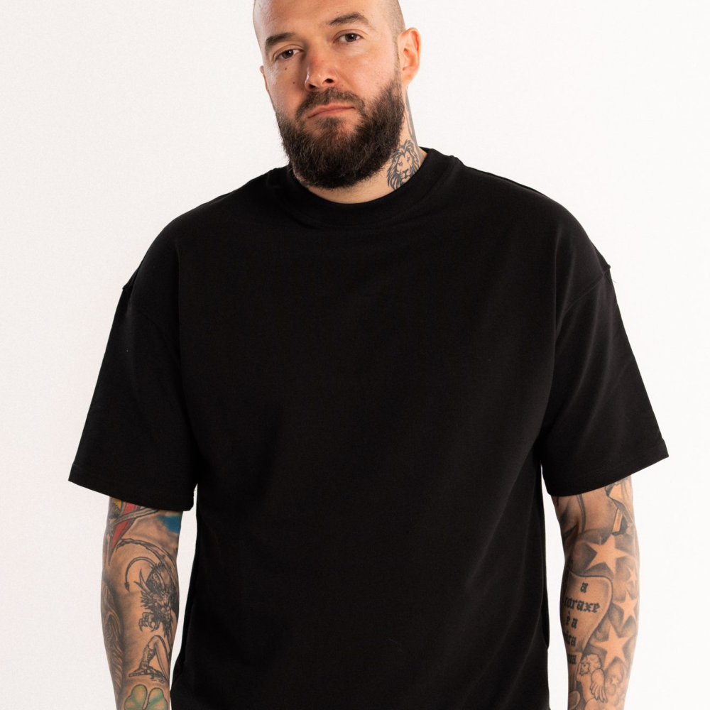 Black T-Shirt Raw Elements